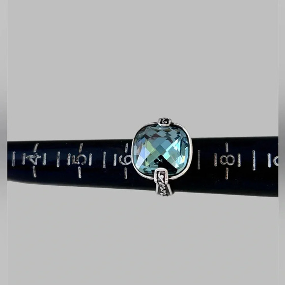 Brighton "VENUS RISING" Swarovski Crystal Solitaire Ring! Size 8 silver plated - Picture 6 of 8